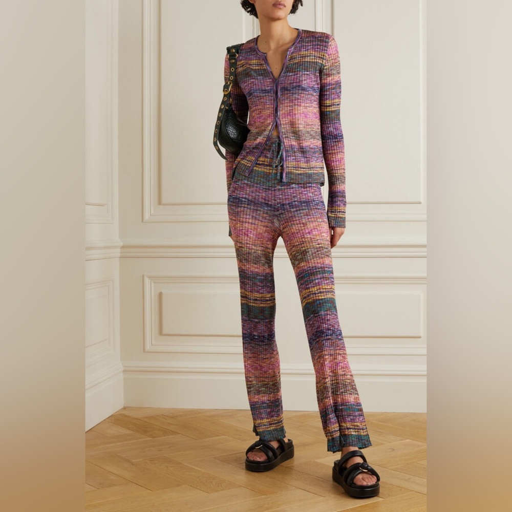 Marques Almeida Multicolor Viscose Lounge Pants & Cardigan size XS